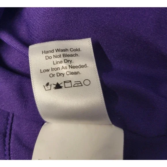 Coldwater Creek Dress Womens 6 Blue Purple Floral Sleeveless V Neck Ruched Wrap - Picture 12 of 16